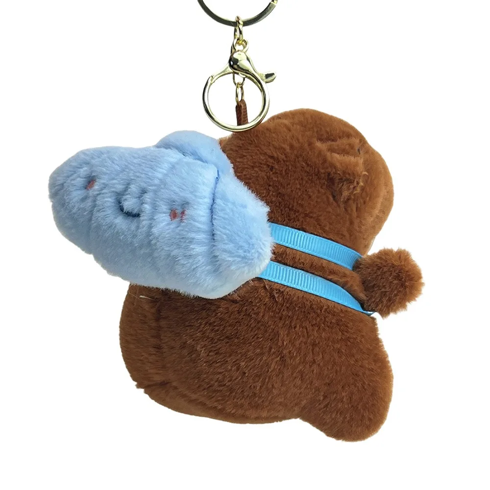 

Creative New Year Capybara Cartoon Hanging Ornament Simulation Koi Capybara Keychain Backpack Key Chain for Gift