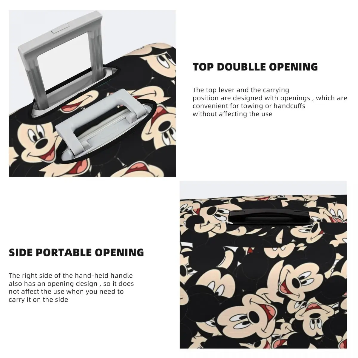 Mickey Mouse Cartoon Suitcase Cover Business Protection Vacation Fun Luggage Supplies