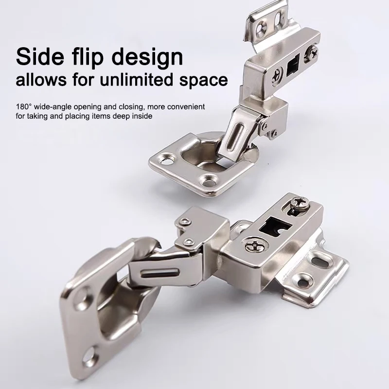 Wooden Rebound Fold Upward Adjustable Accessories Door Drawer Hardware Kitchen Soft Concealed Auto Cabinet Slow Close Hinges