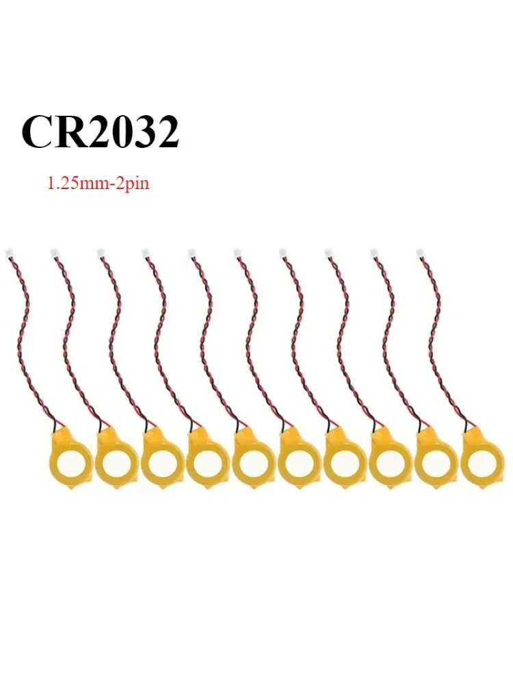 1-10 szt. Baterie CR2032 z przewodami 2-pinowe do BIOS CMOS notebooka, baterie do laptopa, baterie do płyty głównej z przewodem 3V z klejem 230MAH — zdjęcie produktu 7