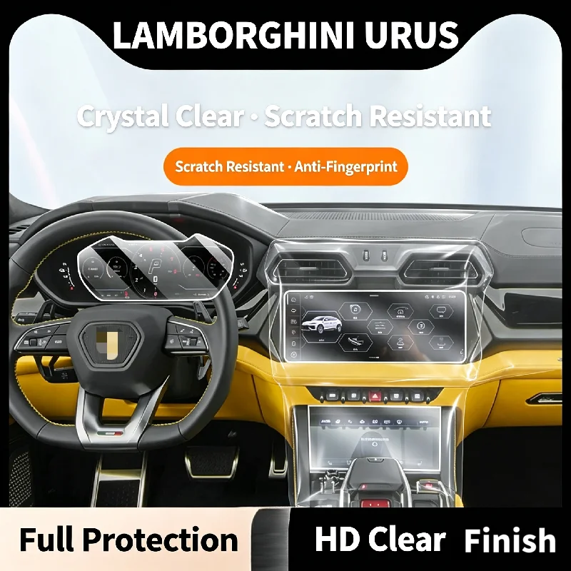 For 25 Models of Lamborghini Urus Interior Protection Center Console Gear Shift Film Dashboard Navigation Screen Interior Film