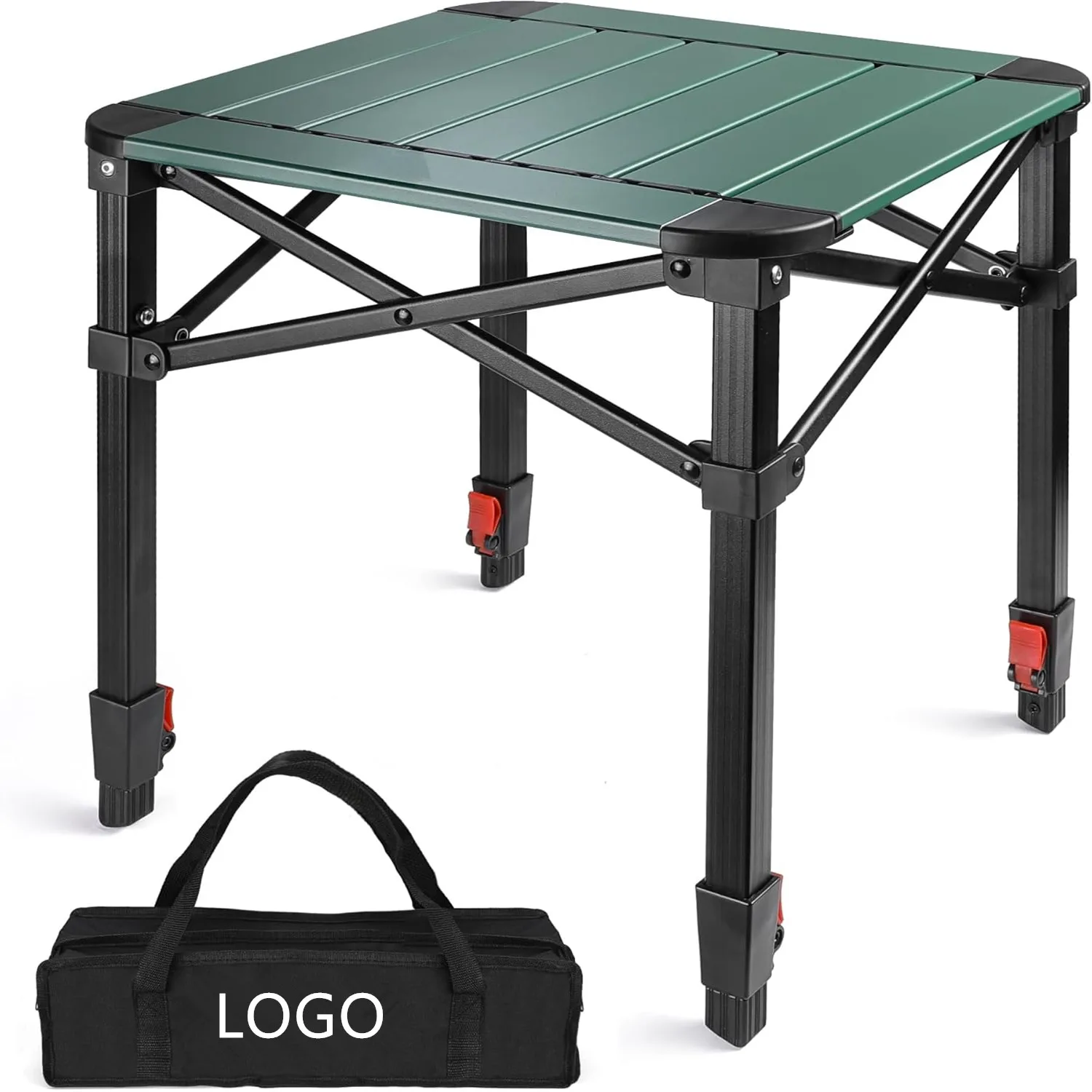 

Aluminum Alloy Folding Table with Adjustable Legs Camping Picnic Table Portable Outdoor OEM ODM