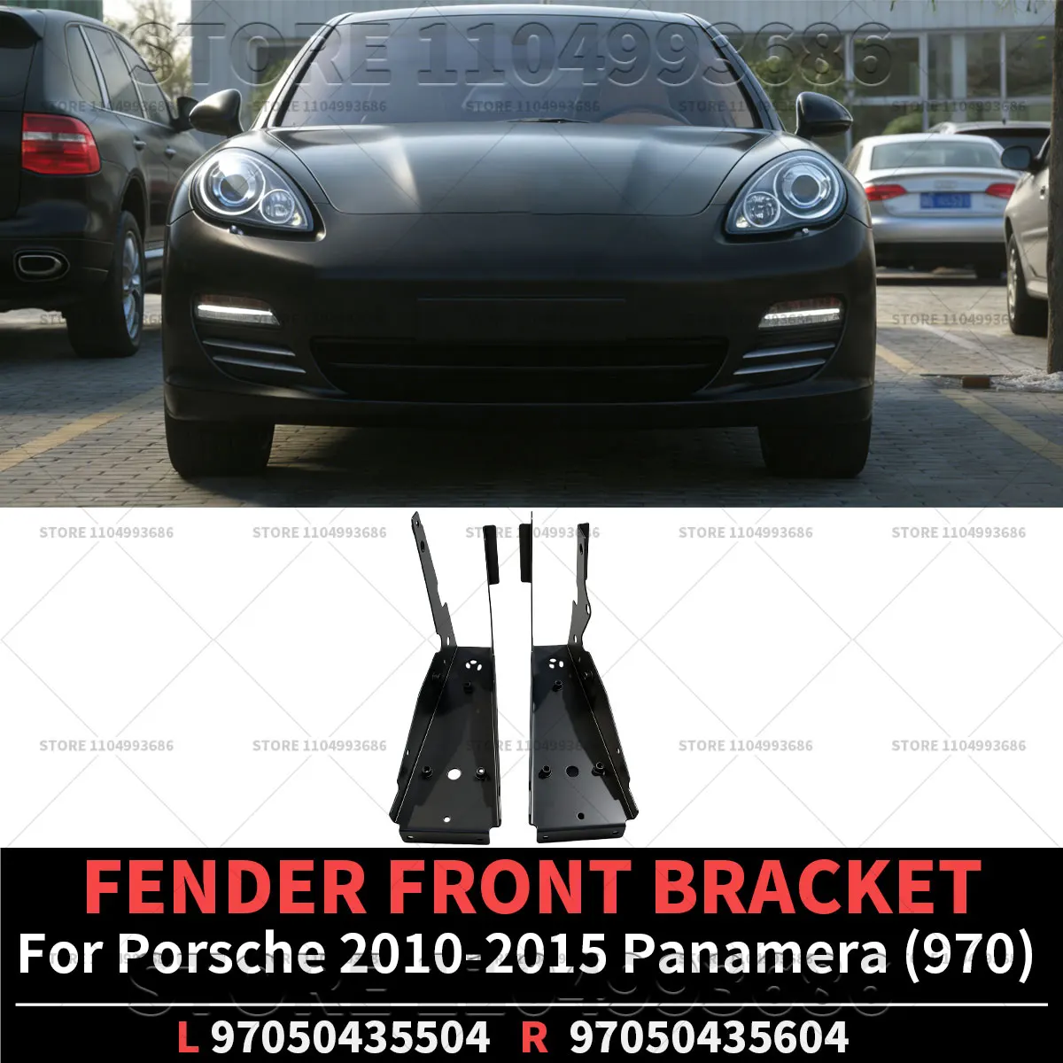 

For Porsche 2010-2015 Panamera 4S Turbo S (970) FENDER FRONT BRACKET OEM 97050435504 97050435604 97050435504GRV 97050435604GRV