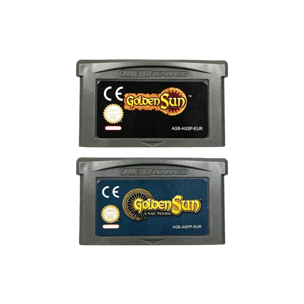 Golden Sun and The Lost Age RPG Set GBA Cartridge USA EUR Version Classic Retro Video Game Cards for GBA GBA SP NDS NDSL Console