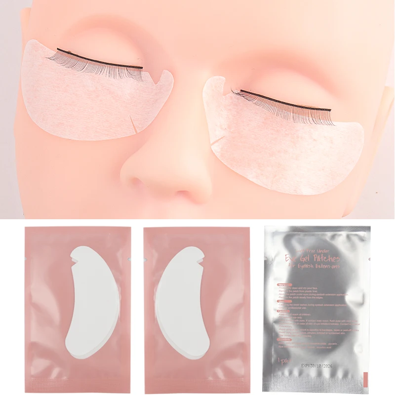 50 Pairs Eye Patches Eyelash Extension Under Eye Pad Lash Lifting Gel Patch V-shaped Paper Sticker Pads Eyelash Firm Makeup Tool