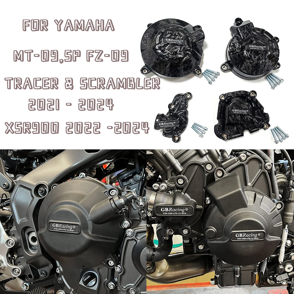 GB Racing – couvercle de Protection de moteur de moto, pour modèles YAMAHA MT-09 FZ-09 XSR900 R9 TRACER 9 GT 2021 – 2025