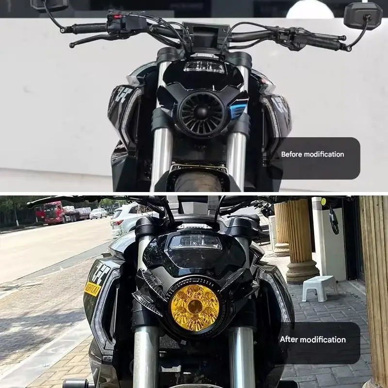 【Perfect fit】For BENDA LFC700 headlight assembly, high beam laser LED projector headlight, headlight trim cover