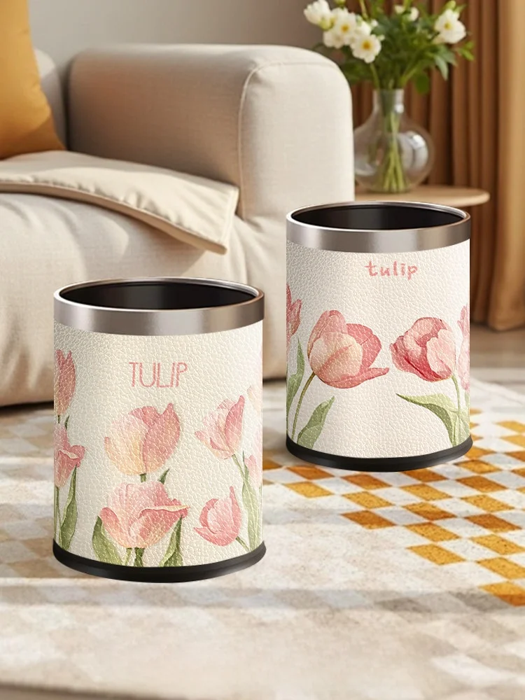 

Большой мусорный бак Capaci Tulip Sle для домашней кухни и спальни, металлический круглый мусорный бак ape Pr с крышкой pe Fly Use