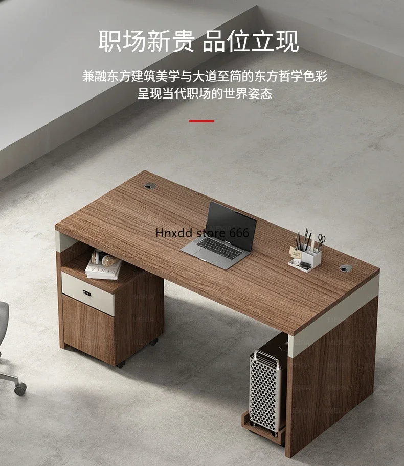 Simple modern computer work table four pairs of six people