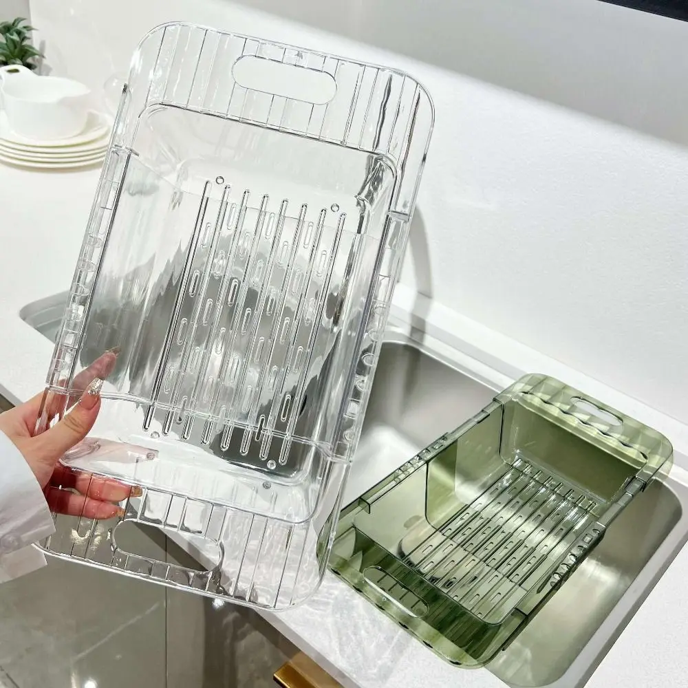 

Telescopic Kitchen Drainage Basket Flexible Space-Saving Vegetable Washing Basin Household Retractable Drainage Rack