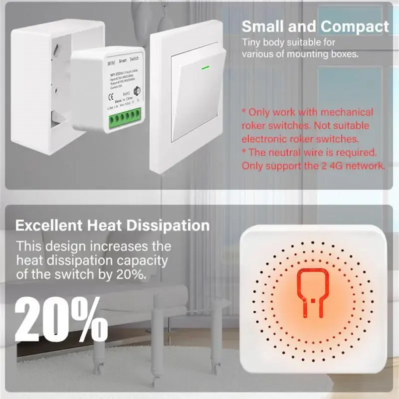 مفتاح ذكي صغير Tuya ZigBee ، تحكم في اتجاهين ، وحدة أتمتة المنزل ، عبر اليكسا ، جوجل المنزل ، أليس ، تطبيق الحياة الذكية ، DIY ، wi-fi ، 16A