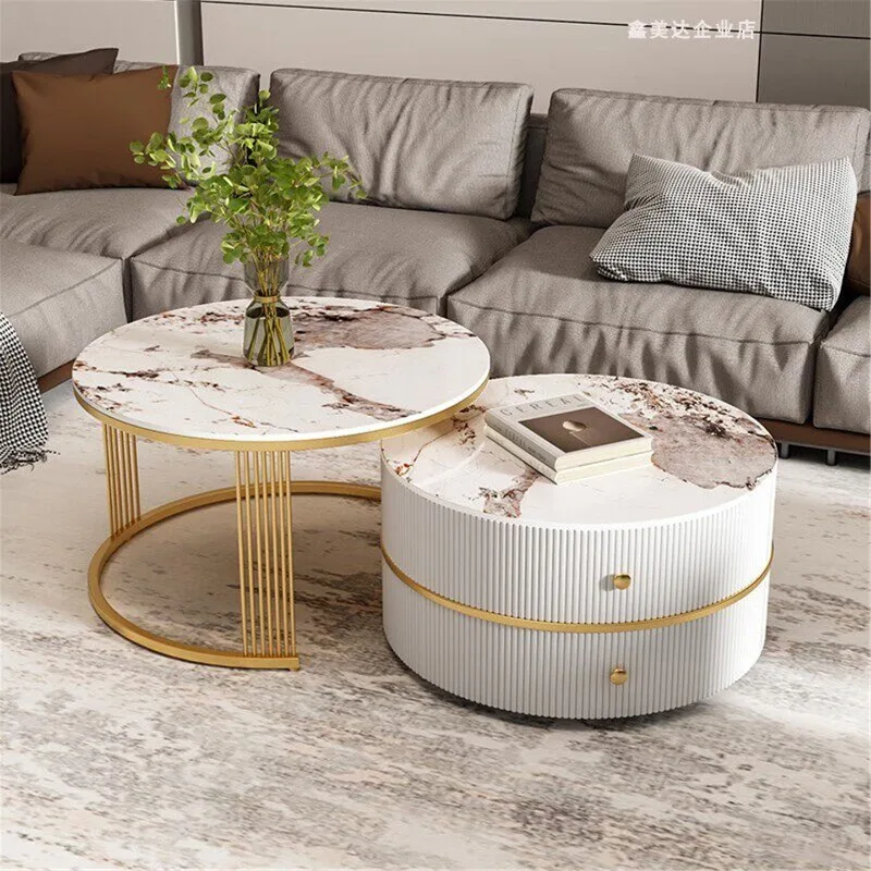 Classic Design Living Room Coffee Tables Storage Low Modern Living Room Coffee Tables Round Mesa De Centro Furniture For Home
