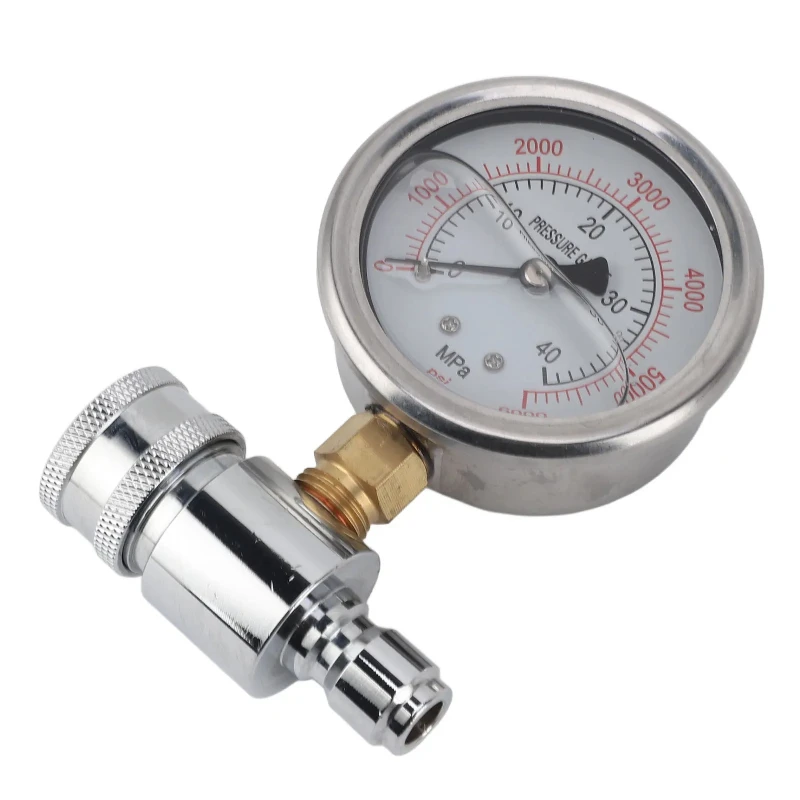 

New Pressure Washer Parts Accessories Pressure Washer Gauge 6000psi High Pressure 3/8in Quick Connect Parts Accessories