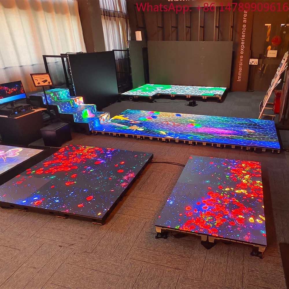 Interactive 3D LED Display Floor Tile Screen Dynamic Corridor Channel Electronic Screen For Sensing Interactive Floor DisplayInt