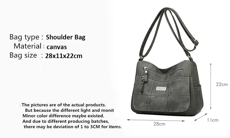 Damen Canvas Umhängetasche Mode Multifunktionale Outdoor Umhängetasche Damen Pendler Große Kapazität Umhängetasche Umhängetasche – Detail 2