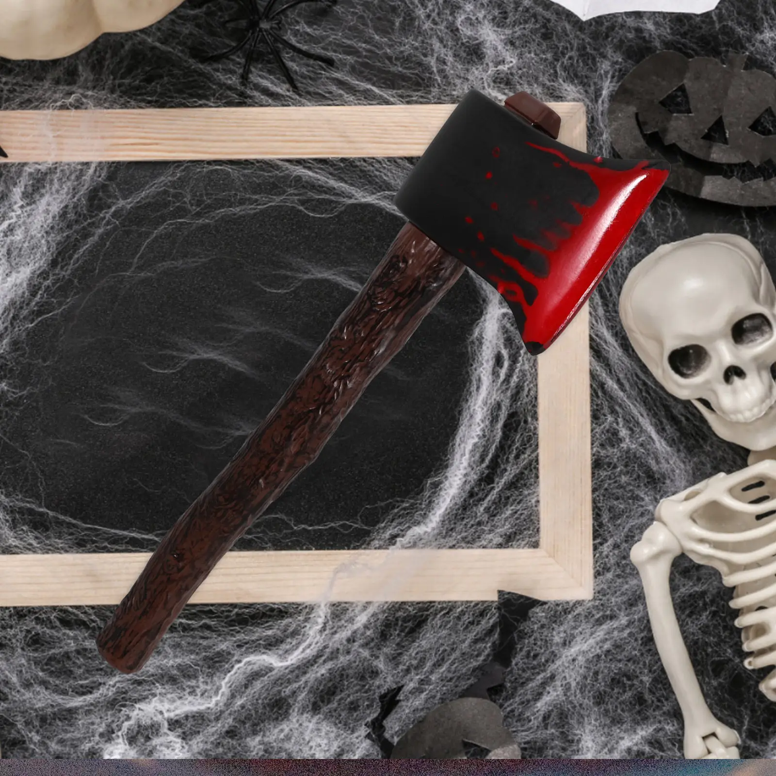 Halloween Cosplay Axe Prop Small 16x6x2 Decorative Artificial Axe for Dress Up Party Supply Stage Performance Photo Prop