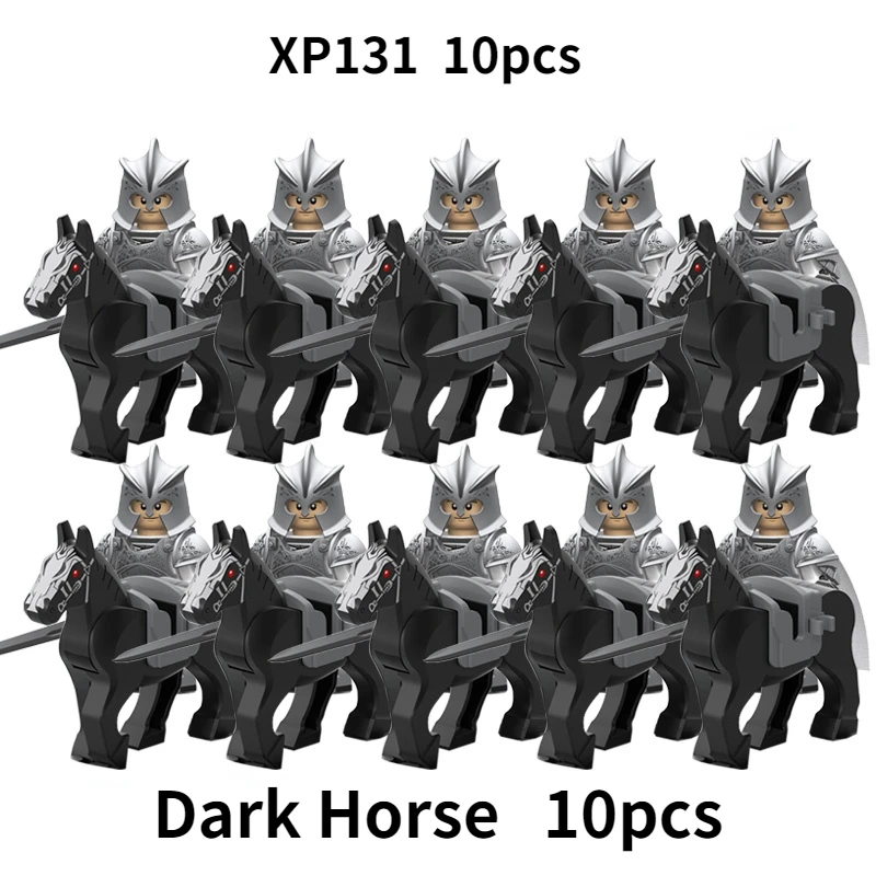 KT1046 SET 10pcs/Koruit Medieval Knights rohan  Uruk-hai   Elves Gondor Warrior Dwarf Building Block  Toys