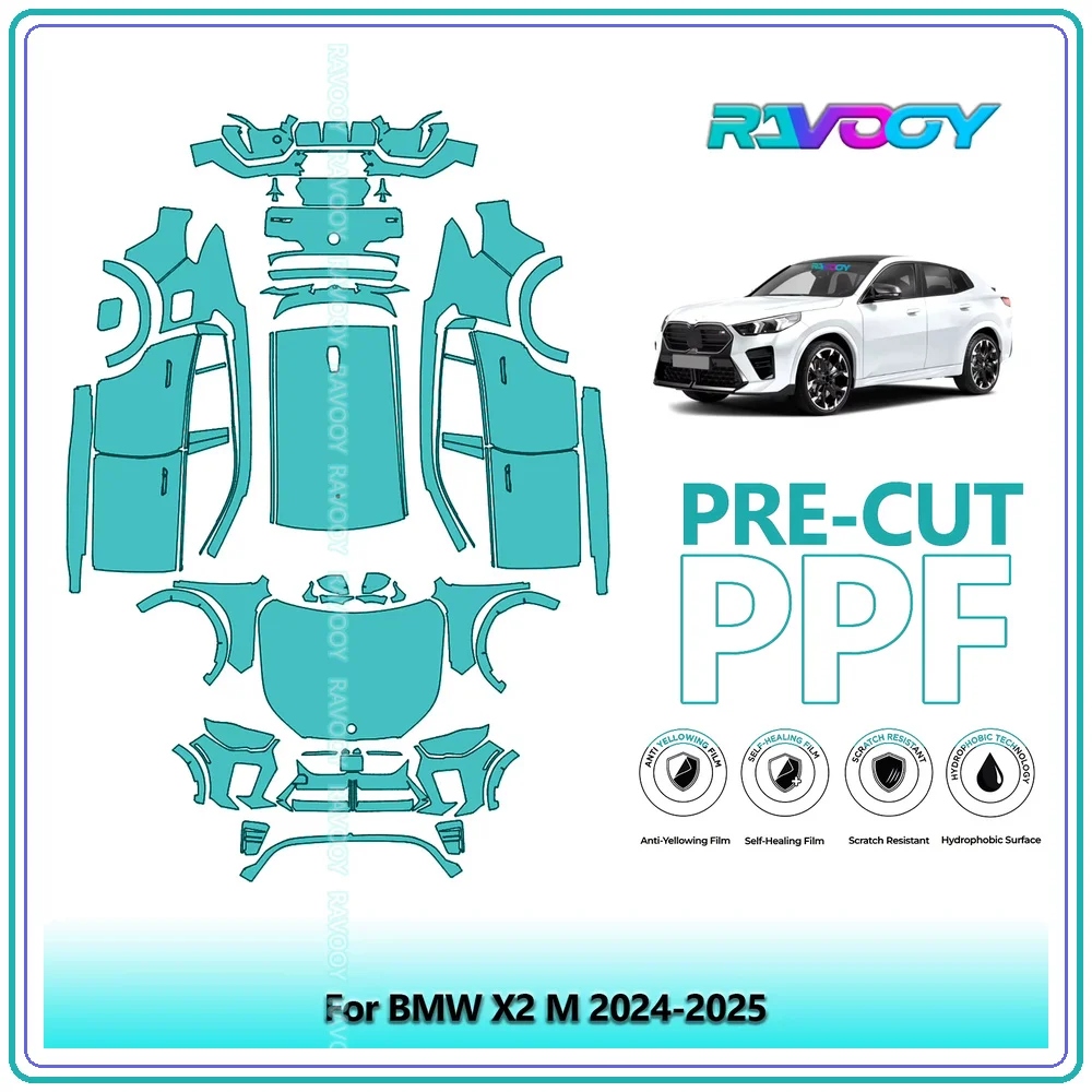 For BMW X2 M 2024-2026 8.5Mil Precut TPU Paint Protection Film PPF Full Body Kit Clear Bra Stone Guard EU UK