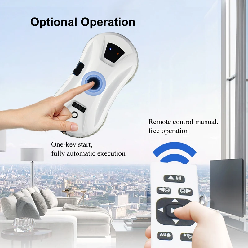 New In Automatic Robot Window Cleaner Vacuum Smart Home Appliance Clean Glass Windows Washer Window Washing Electric Floor Mops