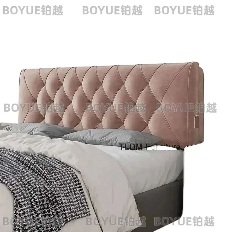 Backrest Soft Bag Bed Headboards for Hotel Headboards American Flannel Cloth Skin-Friendly Light Luxury Household Bed
