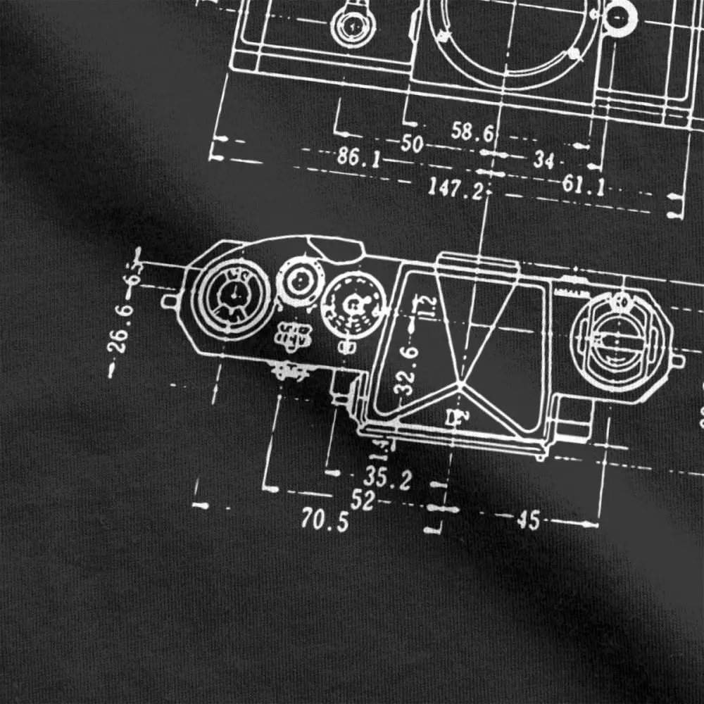 Men\'s T Shirt For Photographer Super Fashion Camera Patent Tshirt Luxury Cotton Clothing Crew Neck Tees Swag Oversize T-Shirts