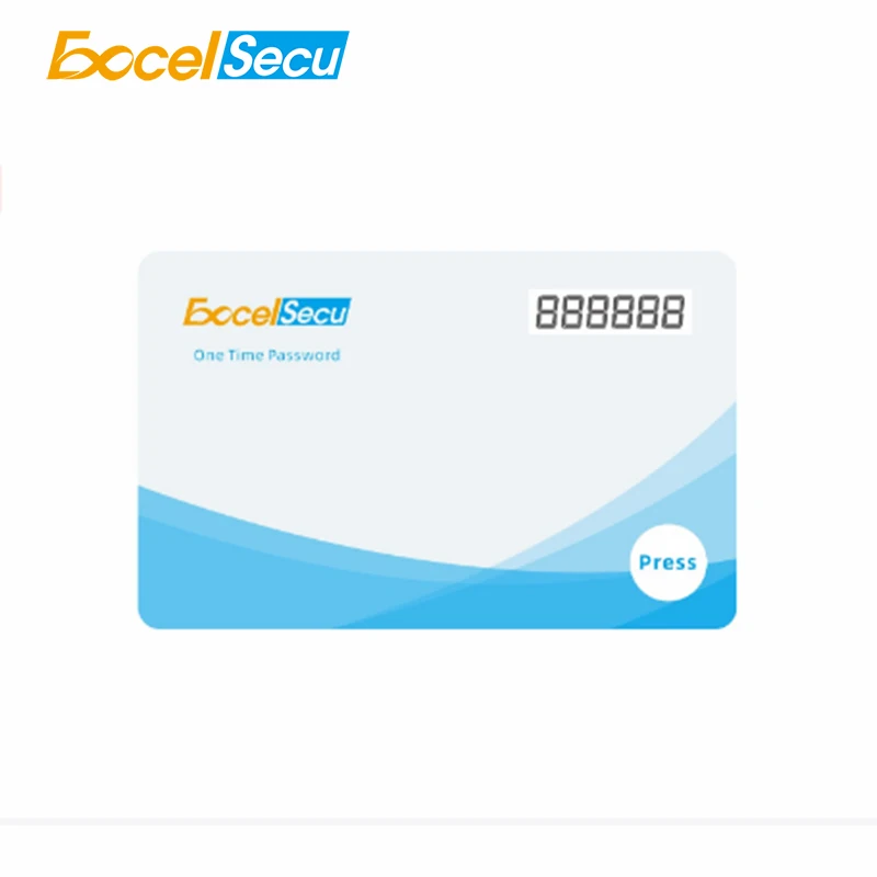 Excelsecu Password una tantum OTP E-ink Display 6 cifre TOTP profile per Smart Card di autenticazione di pagamento ad alta sicurezza