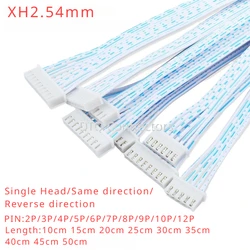 5PCS 파란색 흰색 XH 2.54mm 피치 커넥터 케이블 XH2.54 플러그 라인 길이 10/20/30CM 2P/3P/4P/5P/6P/7P/8P/9P/10P/12P 2468-24AWG