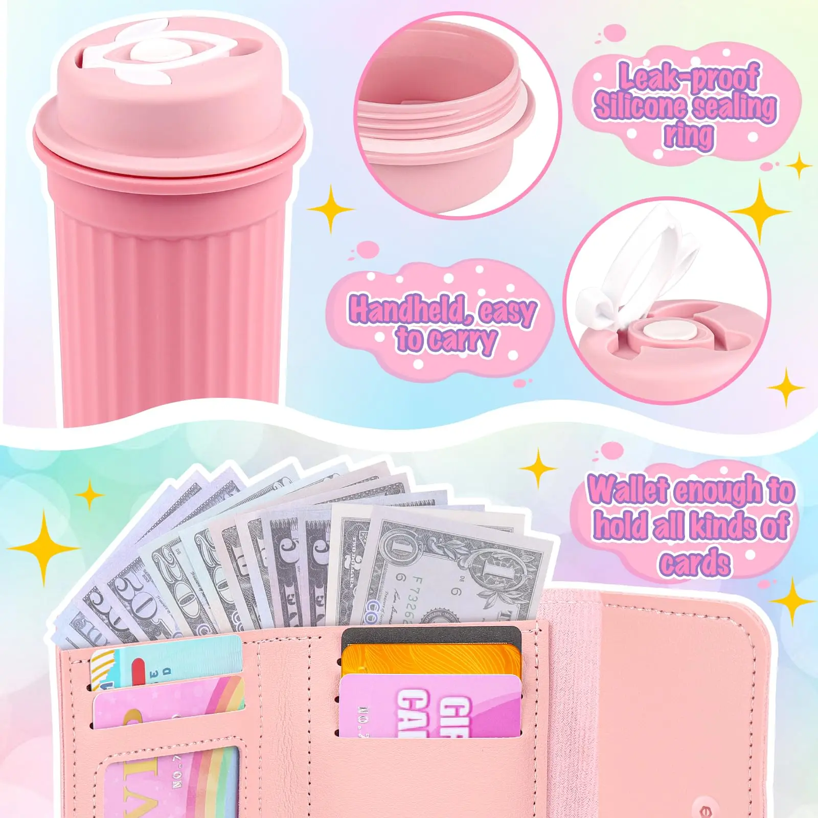 Set 32 Pezzi Borsa Giocattolo per Bambine, Borsetta con Trucchi e Cellulare, Gioco di Ruolo da Principessa, Regalo di Natale/Compleanno per Bambini 3-6 Anni