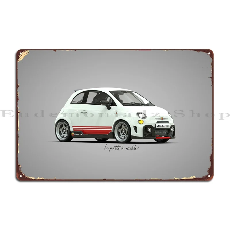 New Abarth 500 Metal Sign Party Retro Wall Custom Customized Create Tin Sign Poster