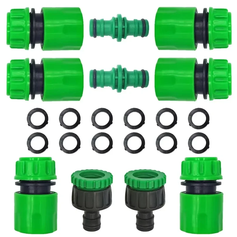 Garden Watering Hose ABS Quick Connector 1/2 End Double Male Hose Coupling Joint Adapter Extender Set For Hose Pipe Tube