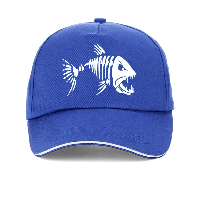 men outdoor Fishing Baseball Cap Cartoon Fish Bones print hat fashion brand Fishing enthusiast hat adjustable snapback hats