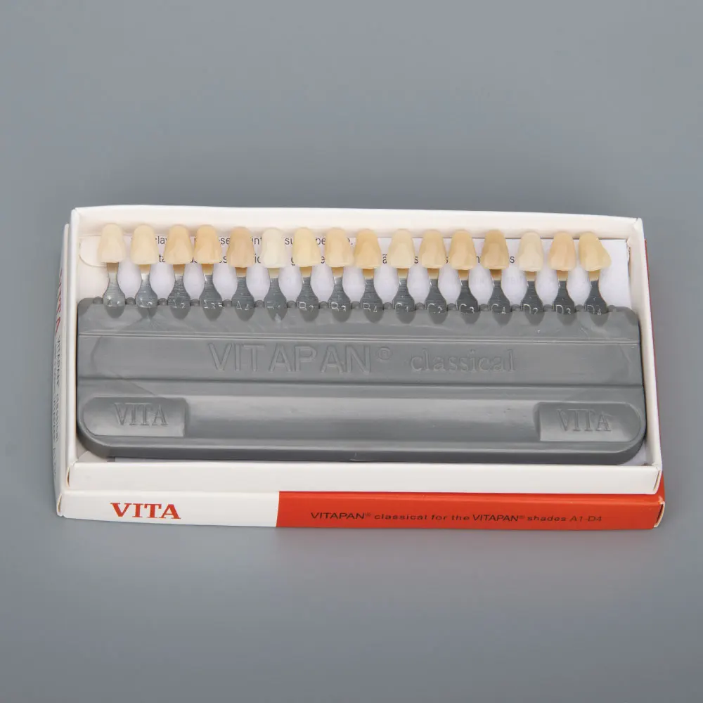 VITA Zahnfarbschlüssel 16 Farben Zahnmedizinische Ausrüstung Zahnaufhellung Porzellan VITAPAN Zahnmodell Colorimetro Dentalplatte – Detail 3