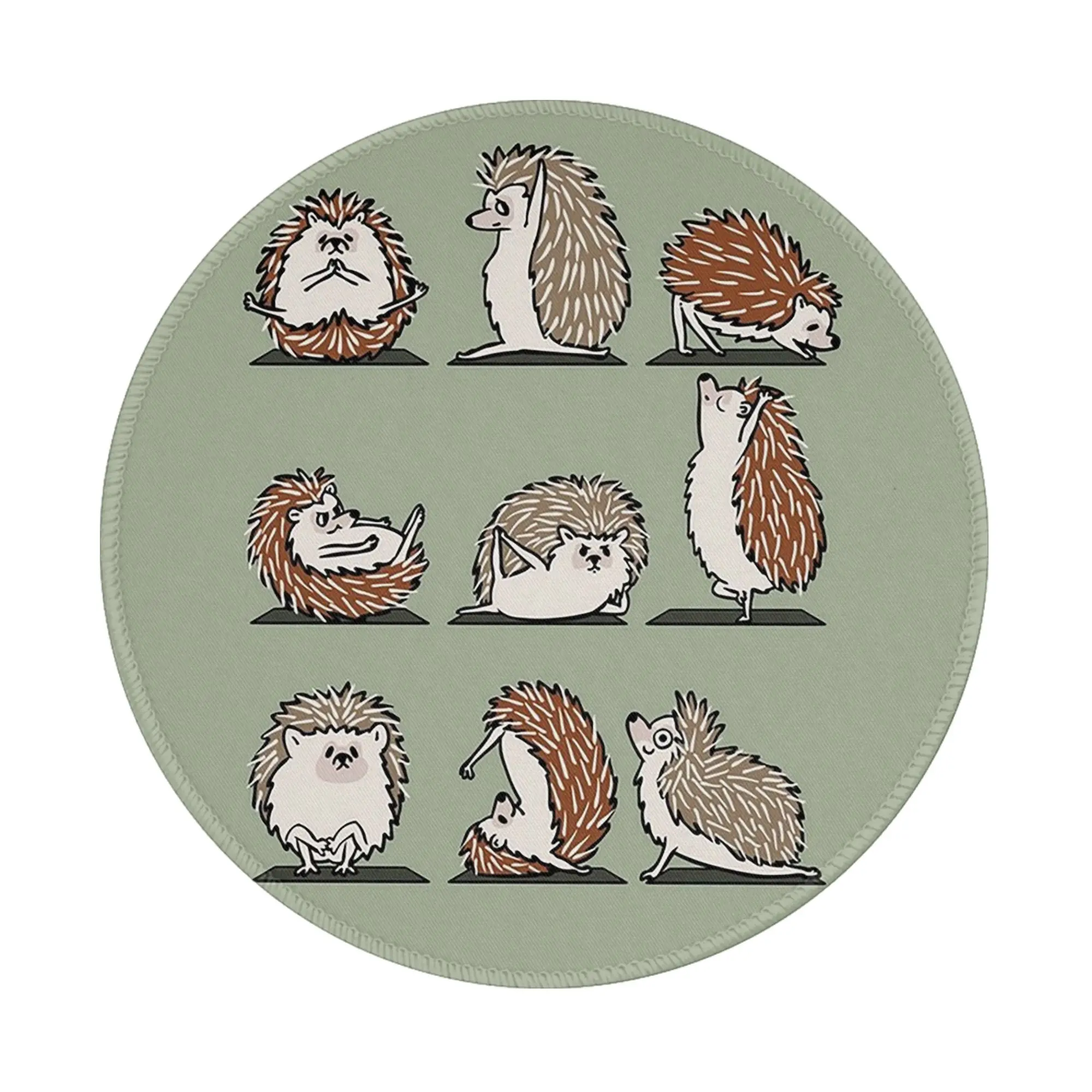Hedgehog Yoga Mouse Pad Computer Keyboard Mouse Mat Gamer PC Laptop Desk Mat Office Accessories Table Mats