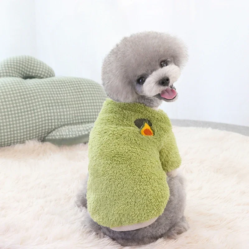 

Winter Pet Dog Clothes Cute Fruit Print Dog Hoodies Warm Elastic‌ Pet Coat for Puppys Chihuahua French Bulldog Dogs Pullover