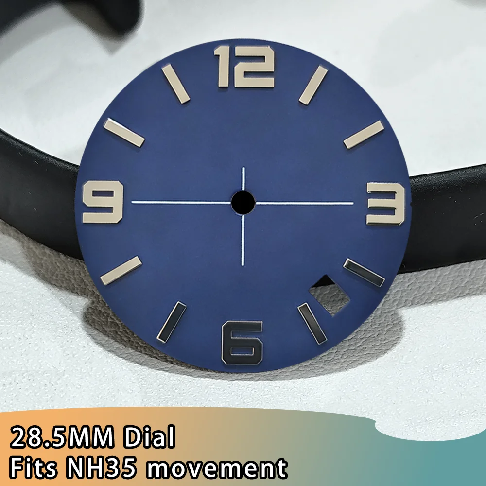 28.5 مللي متر قطر القرص NH35/NH36 حركة مضيئة الطلب مع تقويم واحد/مزدوج ساعة اكسسوارات NH35 ساعة الطلب #2