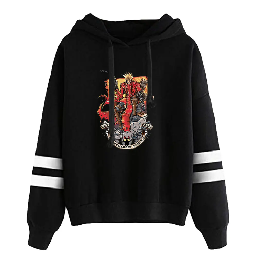 Trigun Stampede Anime Unisex Pocketless Parallel Bars Sleeve Sweatshirt Women Men's Hoodie New Japan Manga Harajuku Clothes