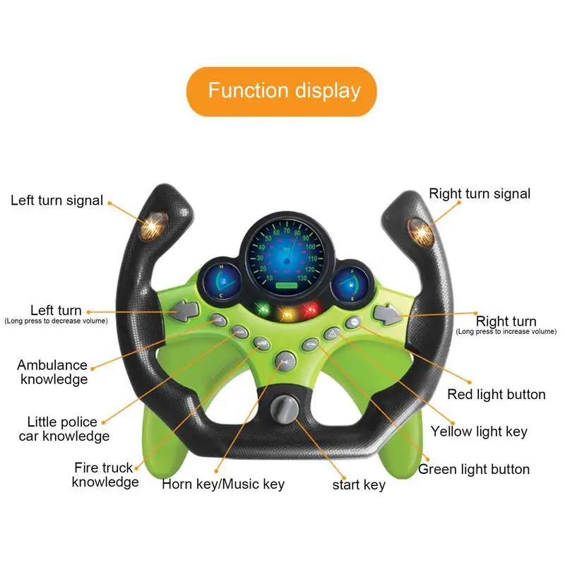 Toddler Driving Toy Multifunctional Interactive Steering Wheel Play And Drive Interactive Steering Wheel Children's Toy With