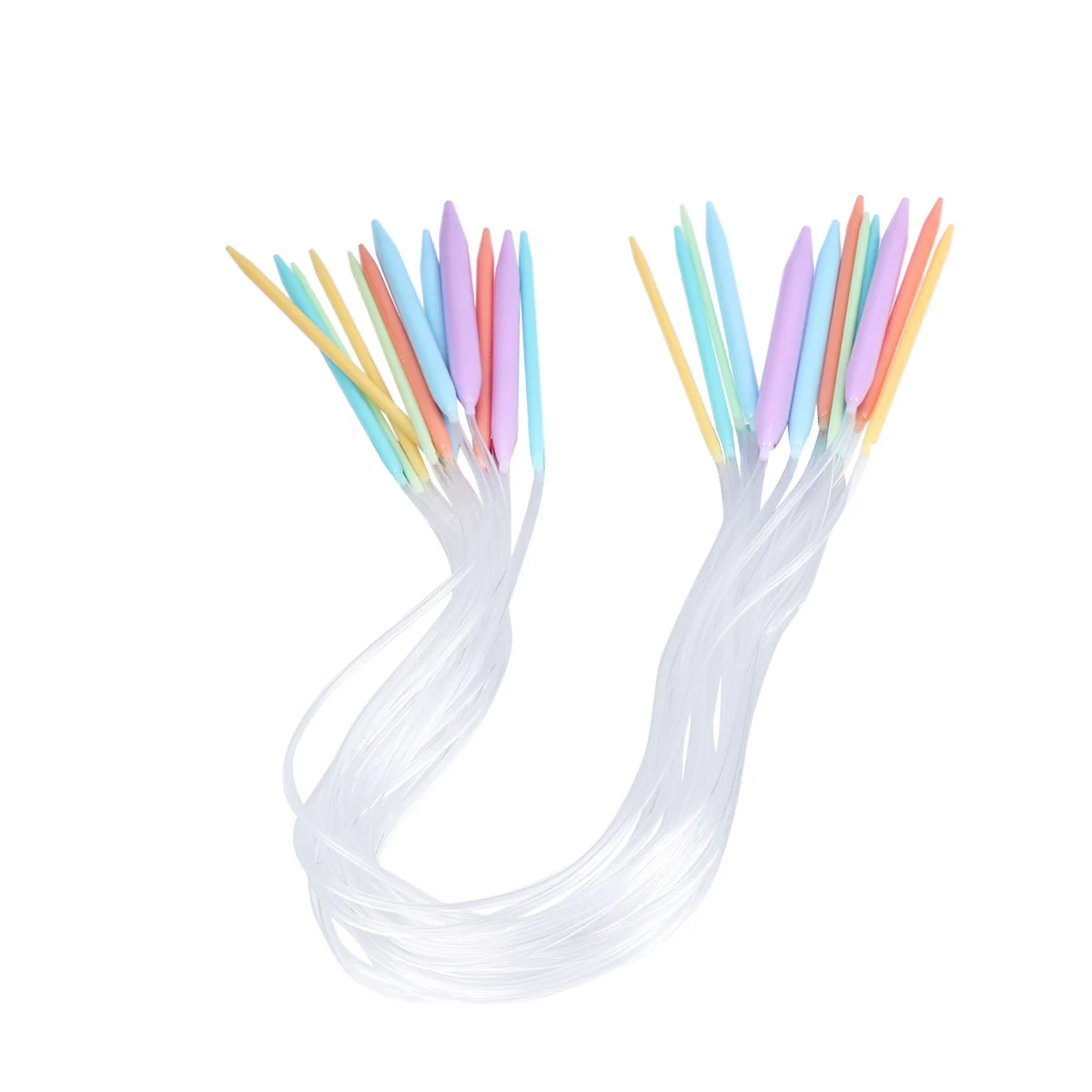 12 шт., инструменты для вязания, набор круглых спиц для трубок, 80 см, профессиональные, красочные, 12 размеров, 3,5-12 мм, гладкий, легкий вес