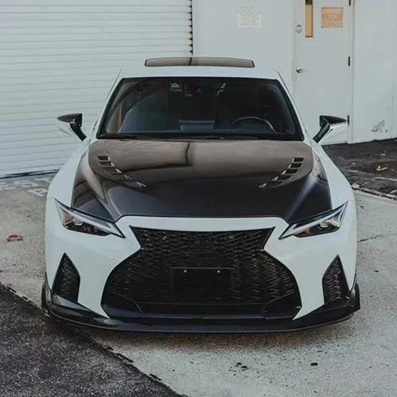 V Shape Styling Carbon Fiber Bonnet High Strength Engine Cover Direct Replacement Mod Kits Fit For -  IS Seri