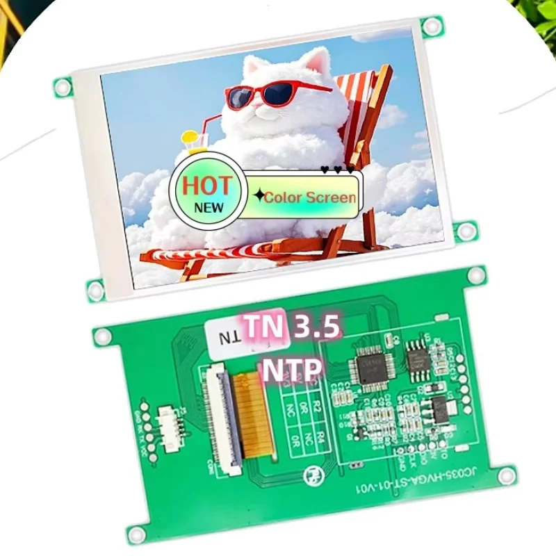 TN 3.5 No Touch Panel LCD dispaly Screen PCB module adapter with English code Library Ideal for Multilingual Visual Presentation