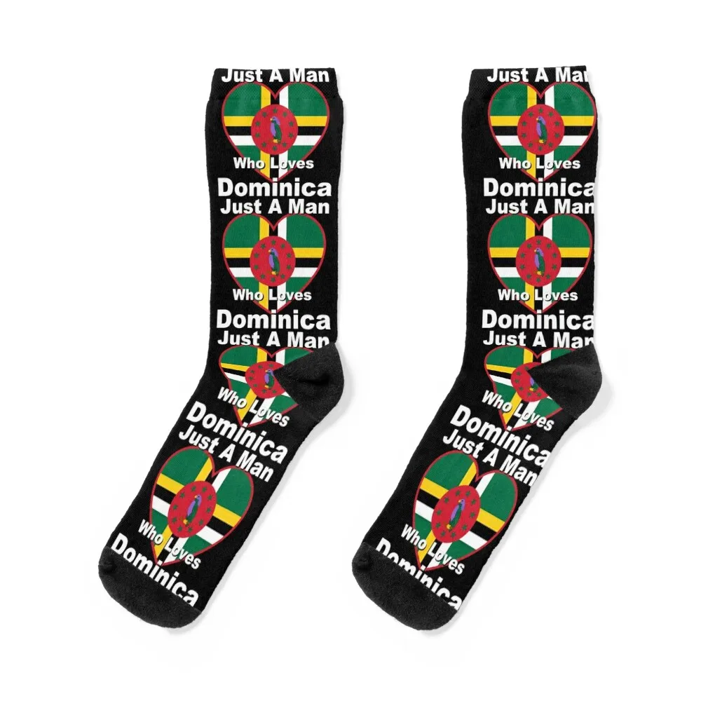 

Just A Man Who Loves Dominica Socks luxury cool japanese fashion colored Socks For Men Women's