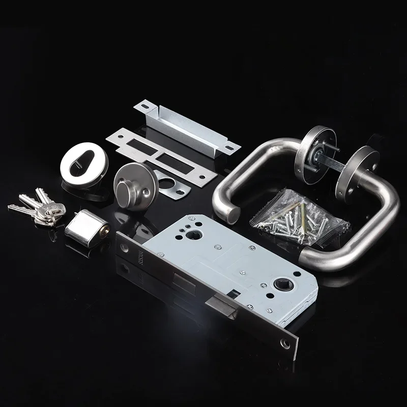 

Complete Set of Stainless Steel Solid Handle Fire Lock, Fire Door Lock, Aisle Lock