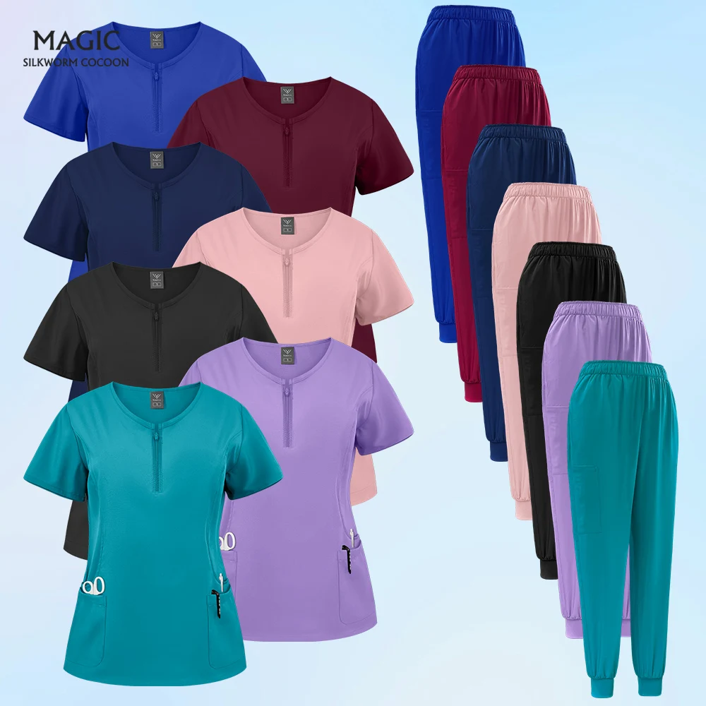 

Медицинская форма унисекс для мужчин и женщин, наборы скрабов для кормления домашних животных, рабочая одежда для салона красоты, костюм доктора, спецодежда для стоматолога, клинические костюмы