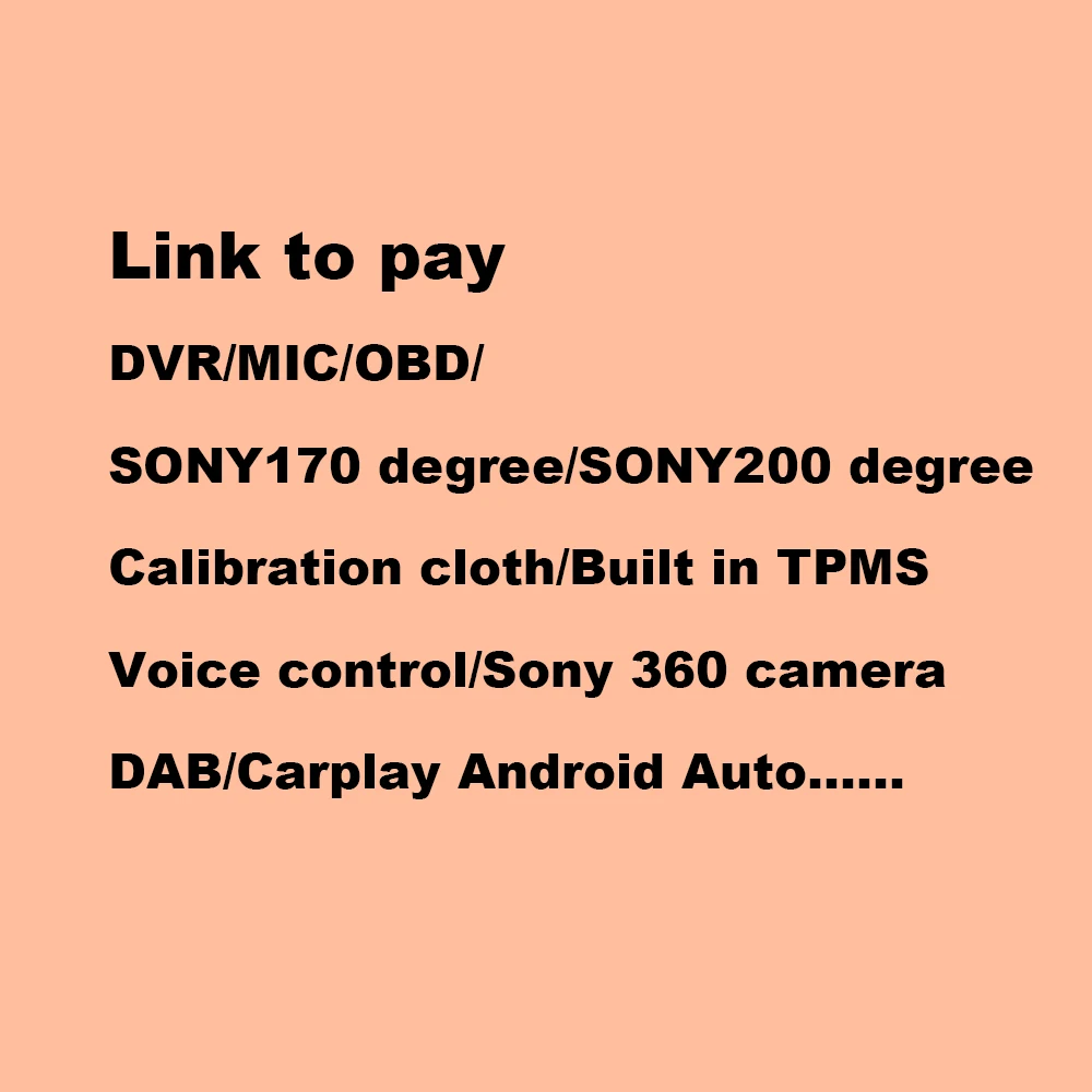 DVR TPMS CARPLAY OBD SONY 360 Cámara Android DAB+ para reproductor de Radio de coche Android DAB+ 1080P