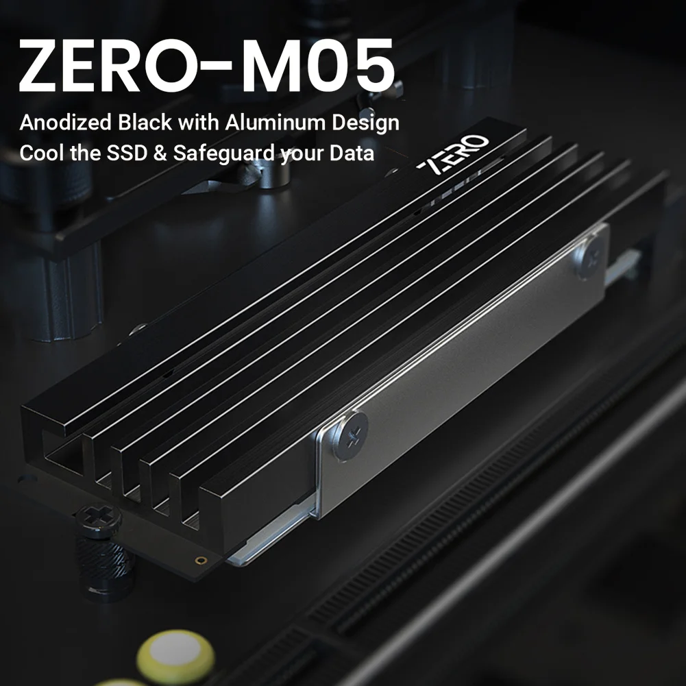 ID-COOLING ZERO M05 Aluminum Alloy M.2 2280 SSD Heat Sink with Thermal Pad M.2 SSD Heatsink Cooling Radiator M.2 Cooler Vest