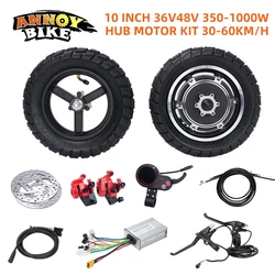 Electric Scooter Kit 10 inch Hub Motor 30-65KM 36V48V 350W500W 600W 800W 1000W Brushless TX Motor Kit para bicicletas electricas