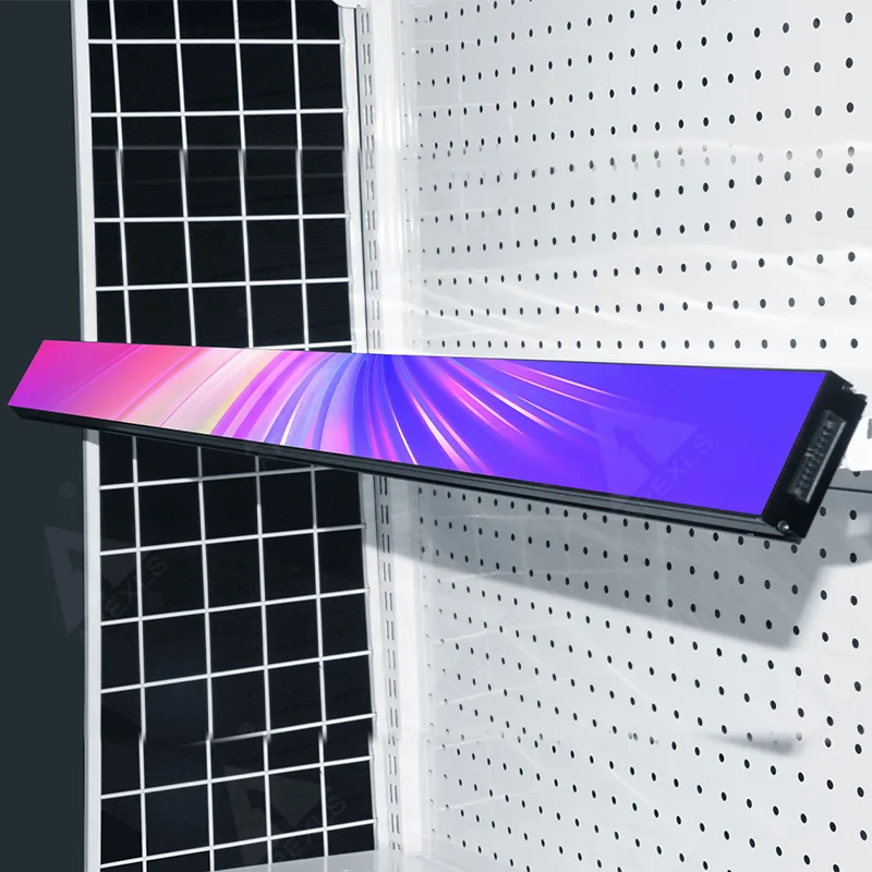 P1.2-P2 GOB LED Shelf Display Bar Screen For Retail Store & Elevator Use Indoor/Outdoor Advertising Counter Screen