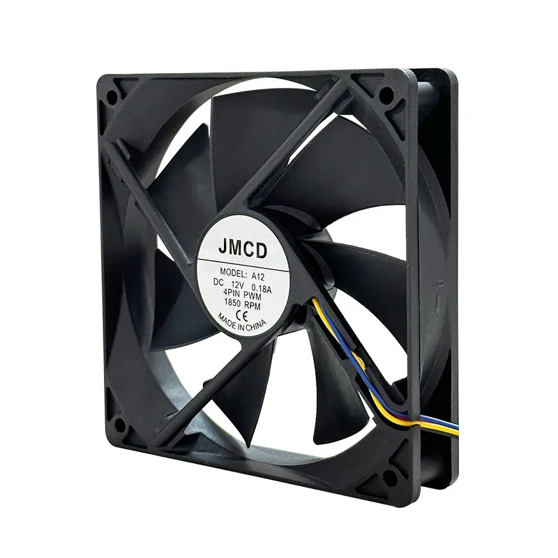 12CM server chassis cooling fan 4PIN temperature control PWM1850 to 12025 double ball air volume air pressure fan