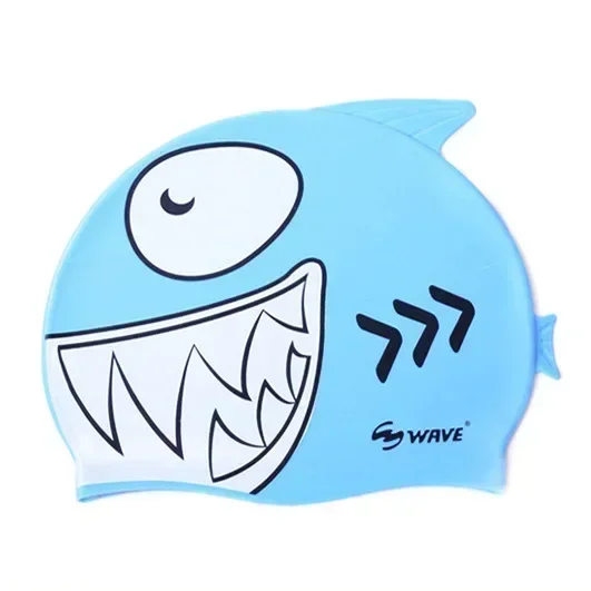 Professional Children's Silicone Headgear Waterproof Cute Shark Cartoon Student Swimming Cap