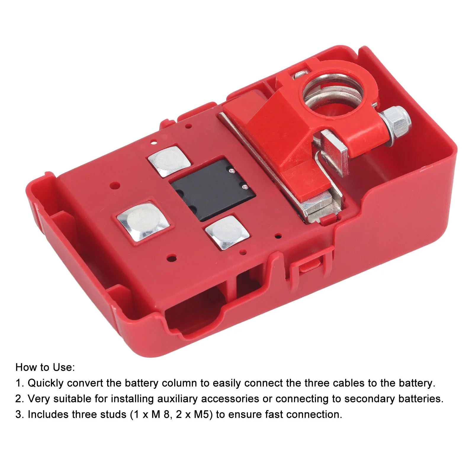 Holder Marine Terminal  Block Kit Terminal  Block Kit 400A Marine Rated Battery Holder Waterproof M 8 M5 Stud 32V